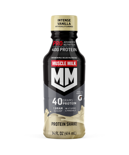 Muscle Milk Pro Advanced Nutrition Protein Shake, 14 Fl Oz Bottle, 12 Pack, 40g Protein, 1g Sugar, 16 Vitamins & Minerals, 6g Fiber, Workout Recovery, Packaging May Vary