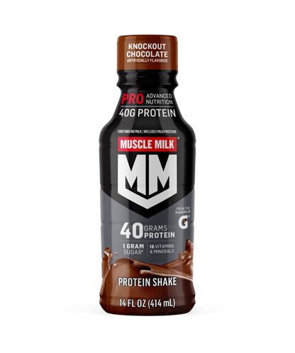 Muscle Milk Pro Advanced Nutrition Protein Shake, 14 Fl Oz Bottle, 12 Pack, 40g Protein, 1g Sugar, 16 Vitamins & Minerals, 6g Fiber, Workout Recovery, Packaging May Vary